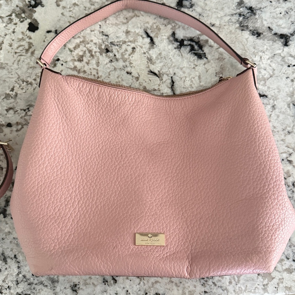 Kate Spade Blush Pebbled Leather Hobo Bag